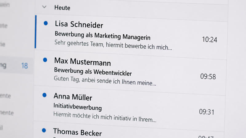 4. Bewerbungen erhalten